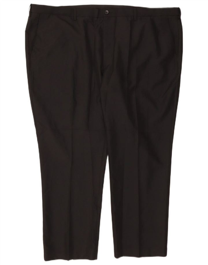 Pantaloni chino pentru bărbați Marks & Spencer, cu ajustare normală, L50 L29, poliester negru
