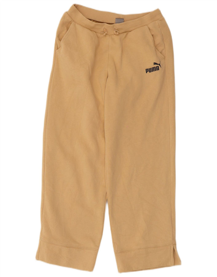 Puma Băieți Pantaloni Trening Joggeri 13-14 Ani Bej Poliester