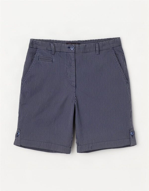 Pantaloni scurti chino pentru femei Marks & Spencer UK 12 Medium W30 Bleumarin cu dungi