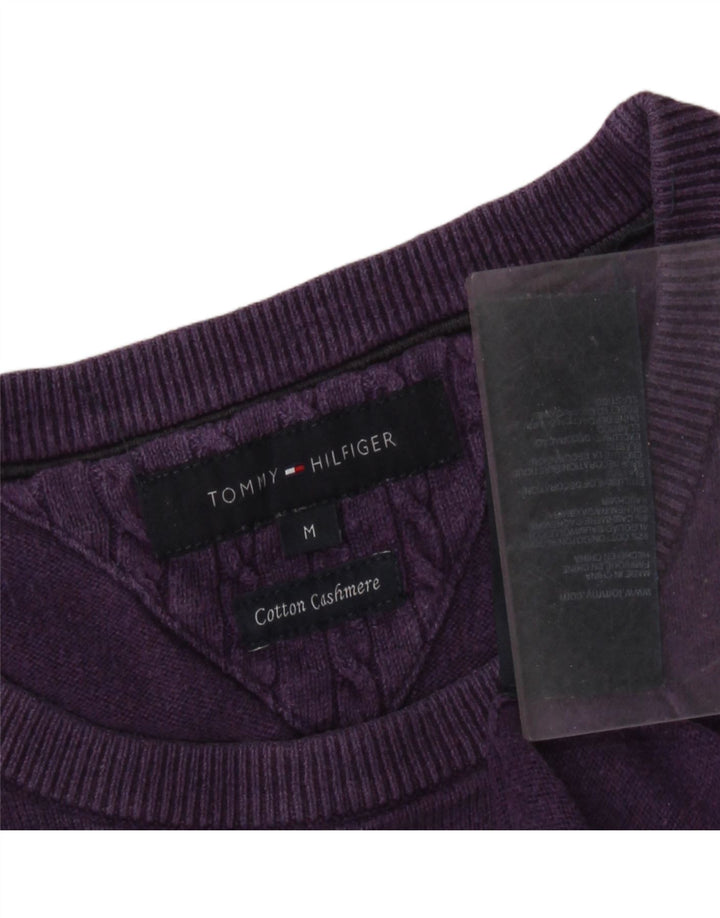 Pulover Tommy Hilfiger pentru bărbați, cu gât crew, bumbac violet mediu