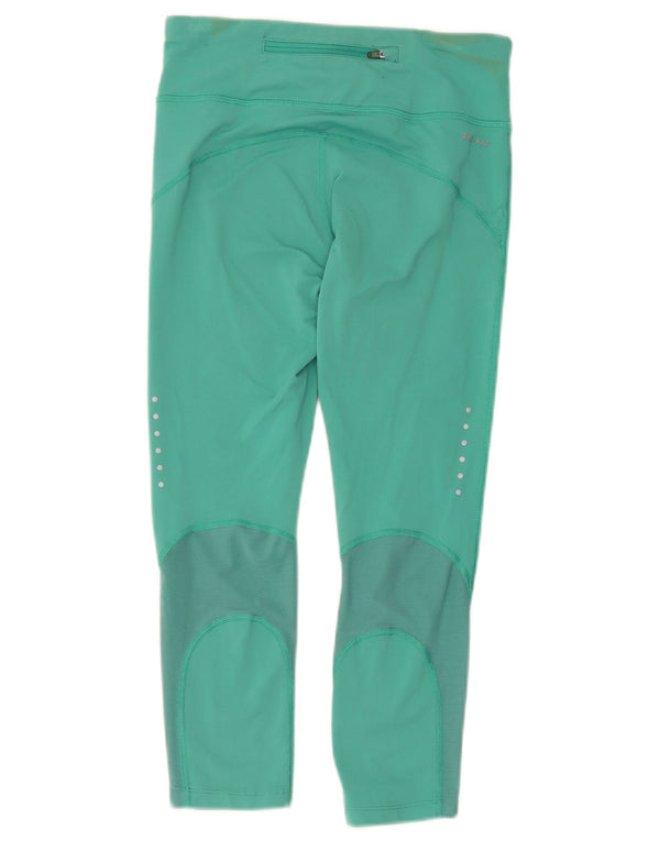 Leggings capri Nike Dri Fit pentru femei UK 8 Small Green Nylon