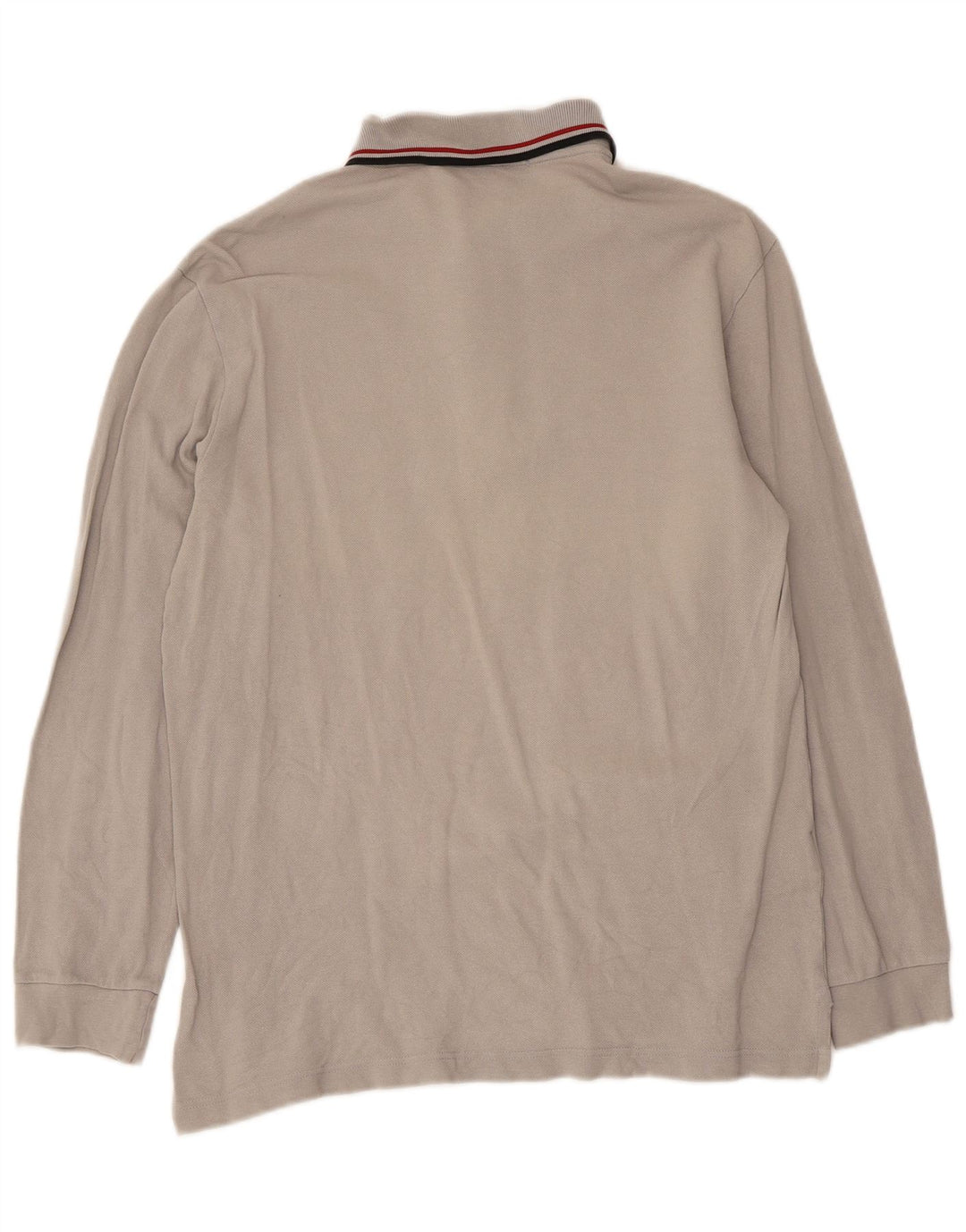 Cămașă polo cu mânecă lungă pentru bărbați Fred Perry, bumbac, gri mediu, clasic