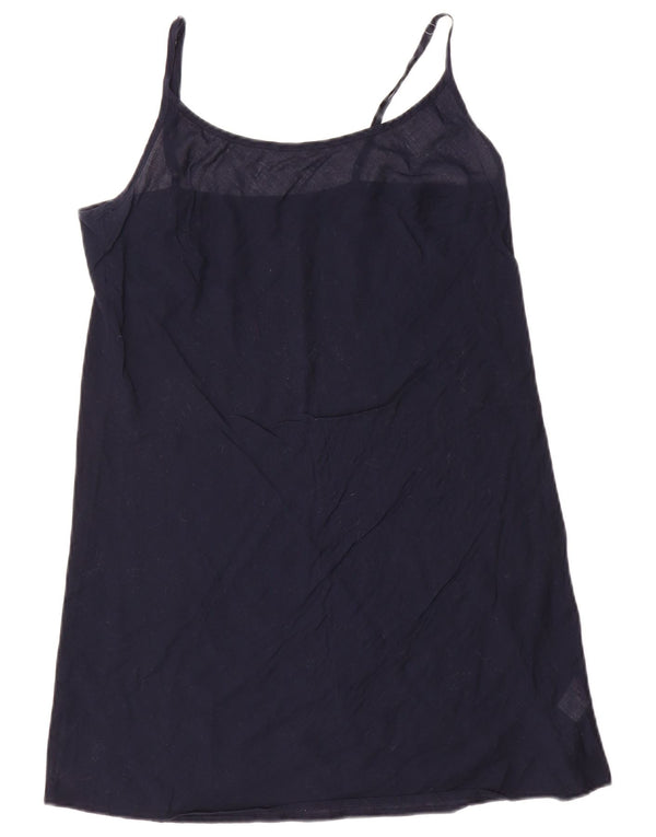 Rochie vintage pentru femei UK 10 Bumbac bleumarin mic