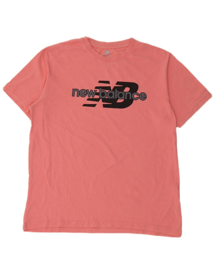 Tricou grafic pentru bărbați New Balance Top mediu roz