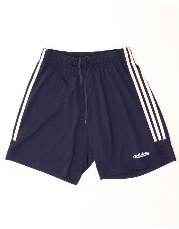 Pantaloni scurți sport pentru bărbați Adidas Climalite, poliester mediu bleumarin