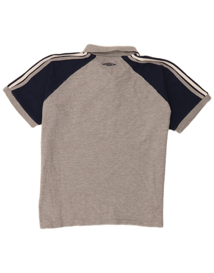 Cămașă polo Umbro pentru bărbați, bumbac color bloc, gri mediu