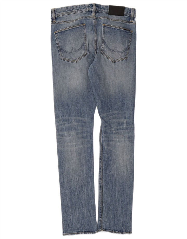 SUPERDRY Blugi pentru bărbați slim, învechiți, W30 L32, bumbac albastru