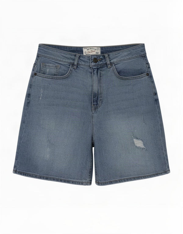 Fat Face Darley Pantaloni scurți din denim cu talie înaltă pentru femei UK 10 Small W28 Blue