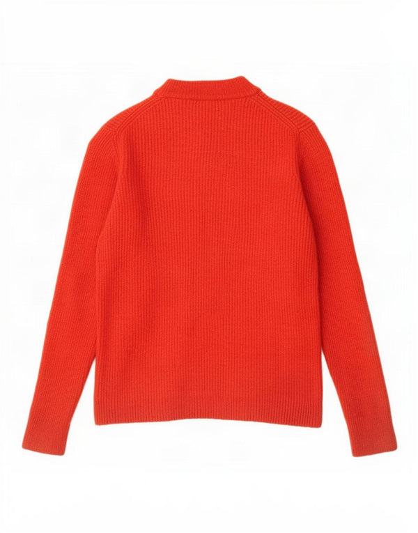 Crew Clothing Pulover cu gât țestoasă pentru femei UK 18 XL Lână de miel roșie