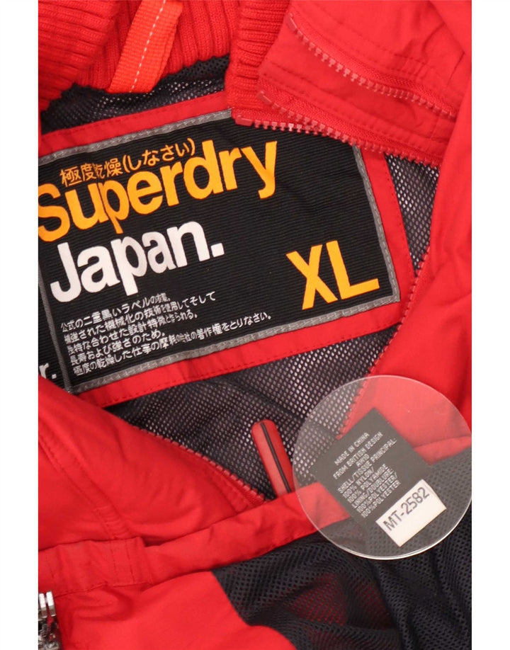 Jachetă de ploaie Superdry pentru femei UK 18 XL, nailon roșu