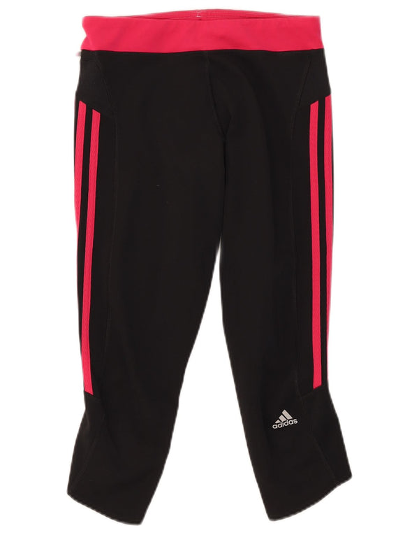 Leggings Capri Adidas pentru femei UK 12 Medium Black Colorblock Poliester