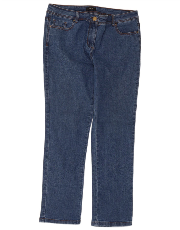 Blugi subțiri pentru femei M&Co UK 12 Medium W34 L28 Blue Bumbac