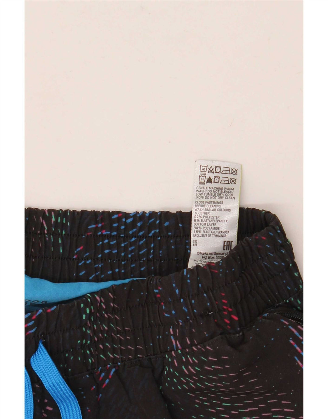 Marks & Spencer Pantaloni scurti sport pentru femei UK 8 Small Black Spot Poliester