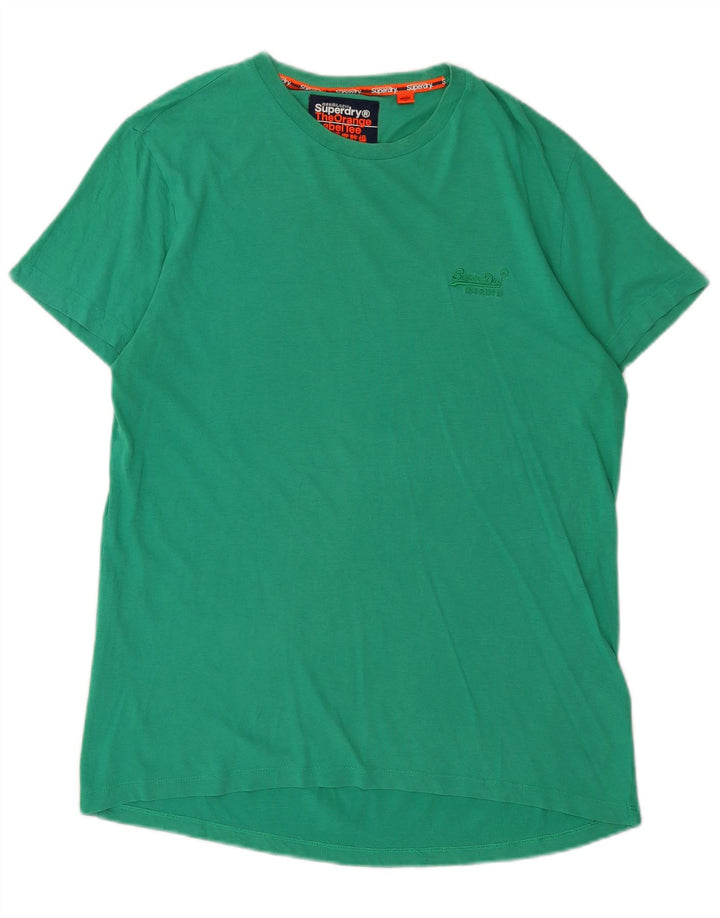 SUPERDRY tricou pentru bărbați Top mare din bumbac verde