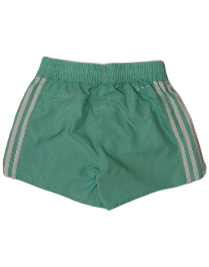 Pantaloni scurți sport Aeroready ADIDAS pentru fete 13-14 ani poliester turcoaz