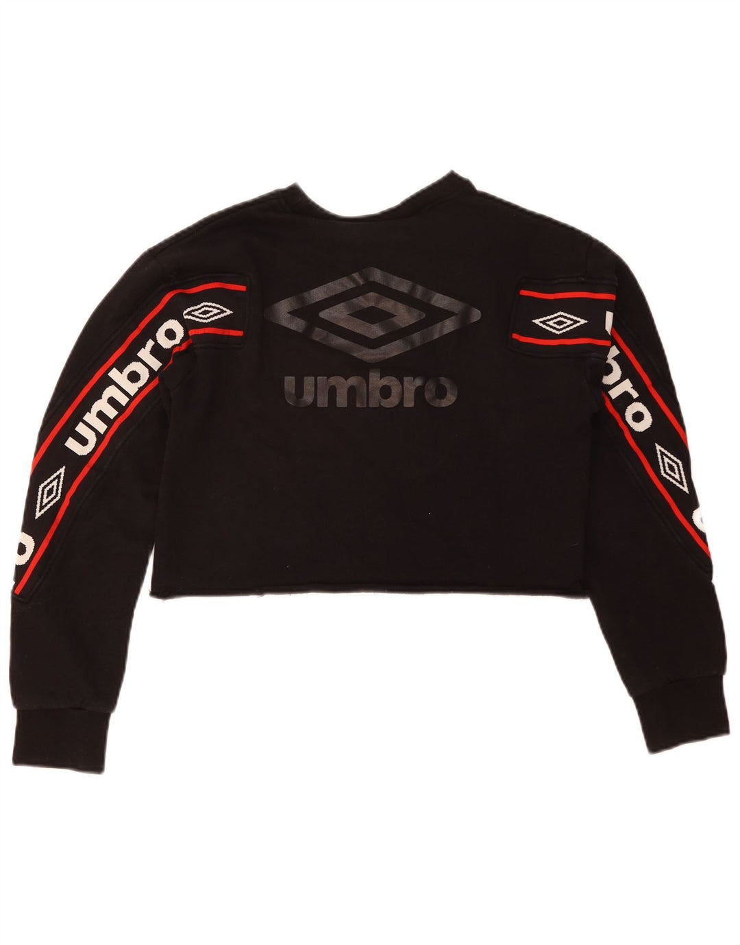 Pulover pentru femei Umbro Crop Graphic Pulover UK 14 Medium Negru