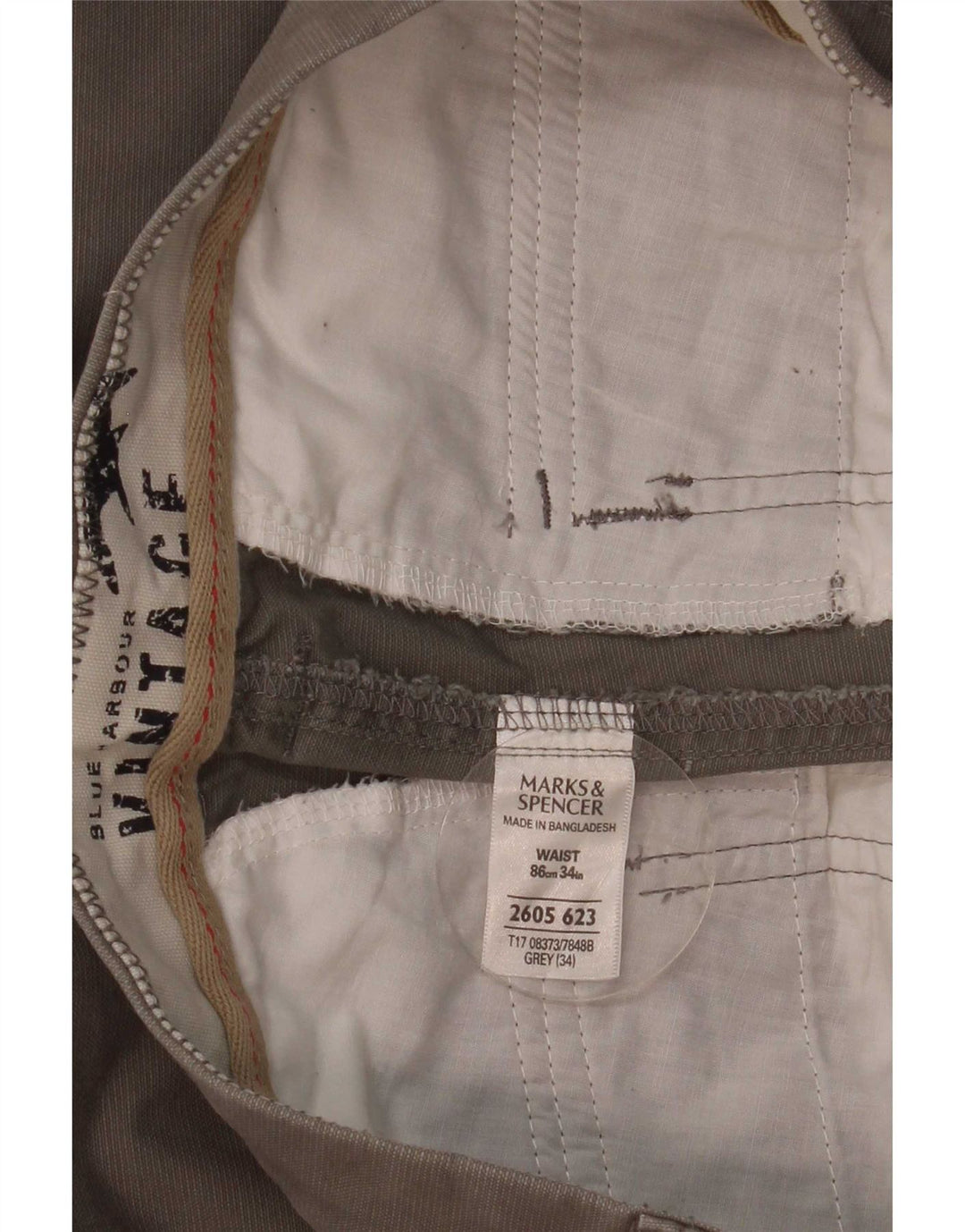 Bermude vintage pentru bărbați Marks & Spencer W32, bumbac gri mediu