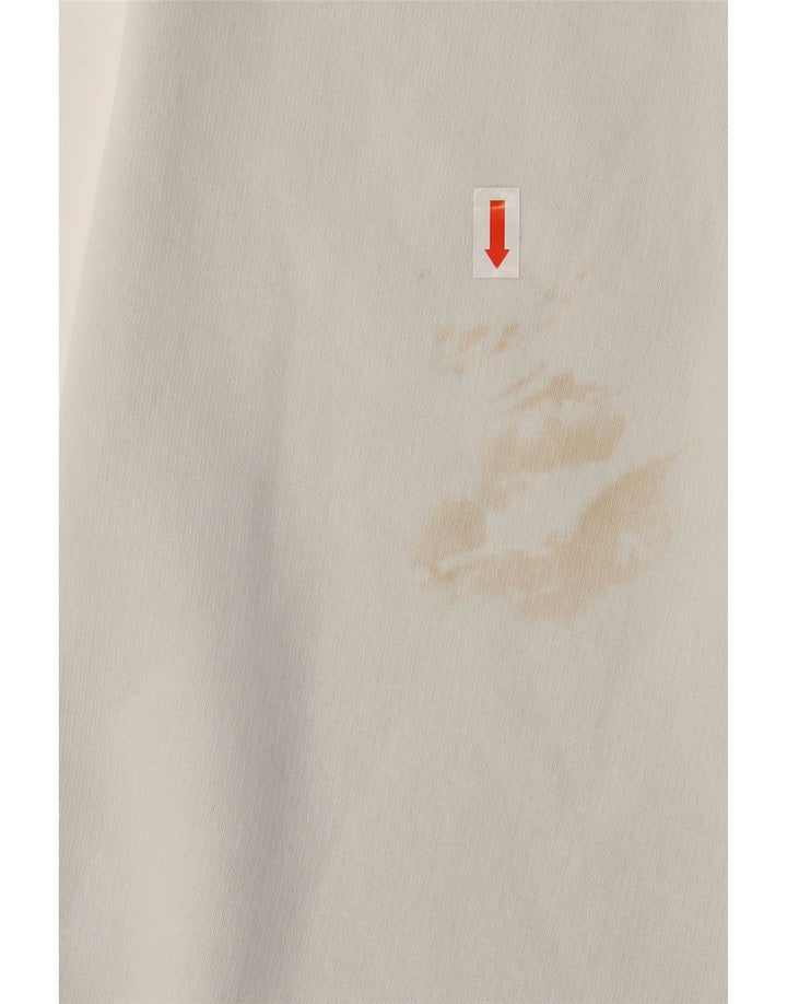 ALPHA INDUSTRIES Pulover grafic pentru bărbați din bumbac mare, alb