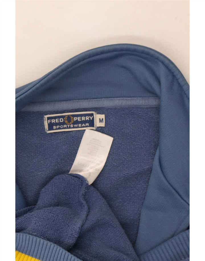 Jachetă de trening pentru bărbați Fred Perry, bumbac color bloc albastru mediu