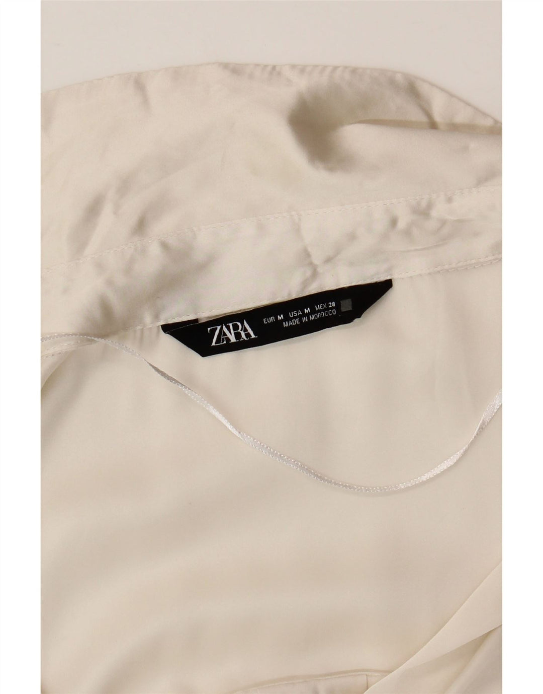 Bluză cămașă supradimensionată pentru femei Zara UK 14 Medium White