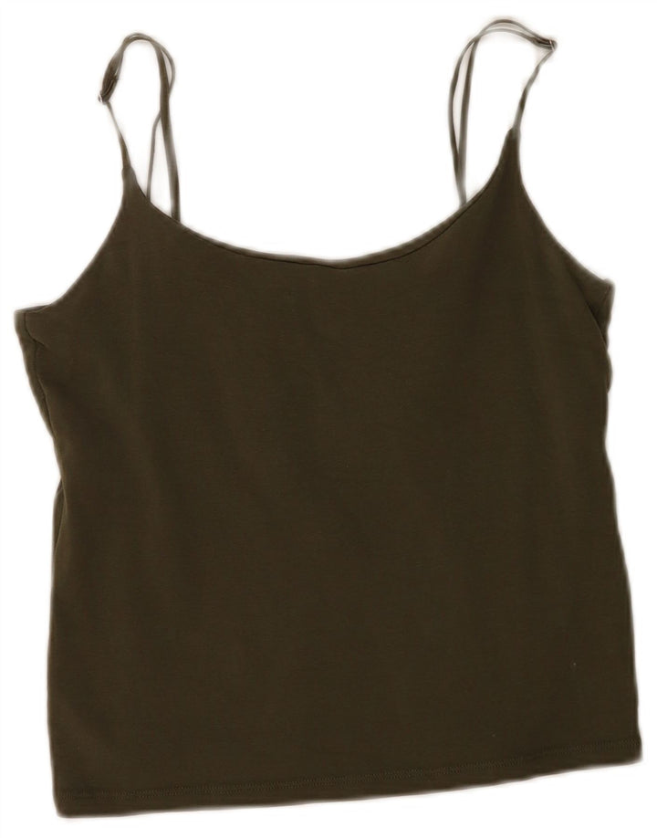 Top Crop pentru femei Zara UK 14 Large Khaki
