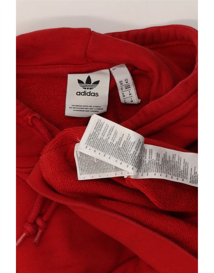 Pulover Adidas pentru bărbați, bumbac roșu mediu