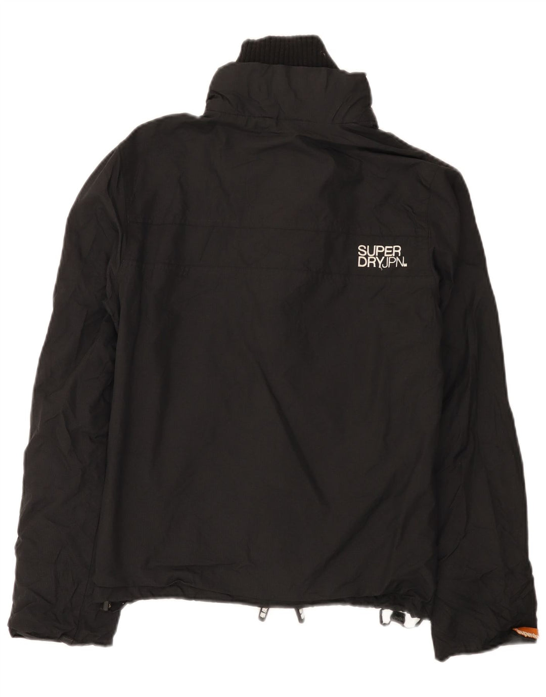 Jachetă de ploaie grafică Superdry pentru fete 11-12 ani, mare, negru, nailon