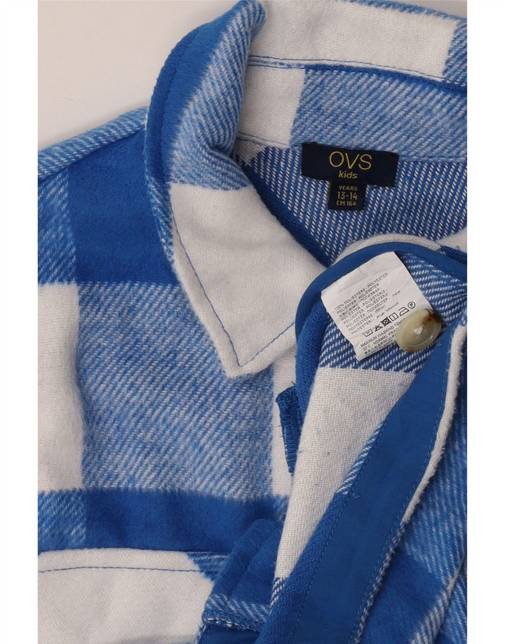 Cămașă OVS Fete Flanel 13-14 Ani Poliester Check Albastru