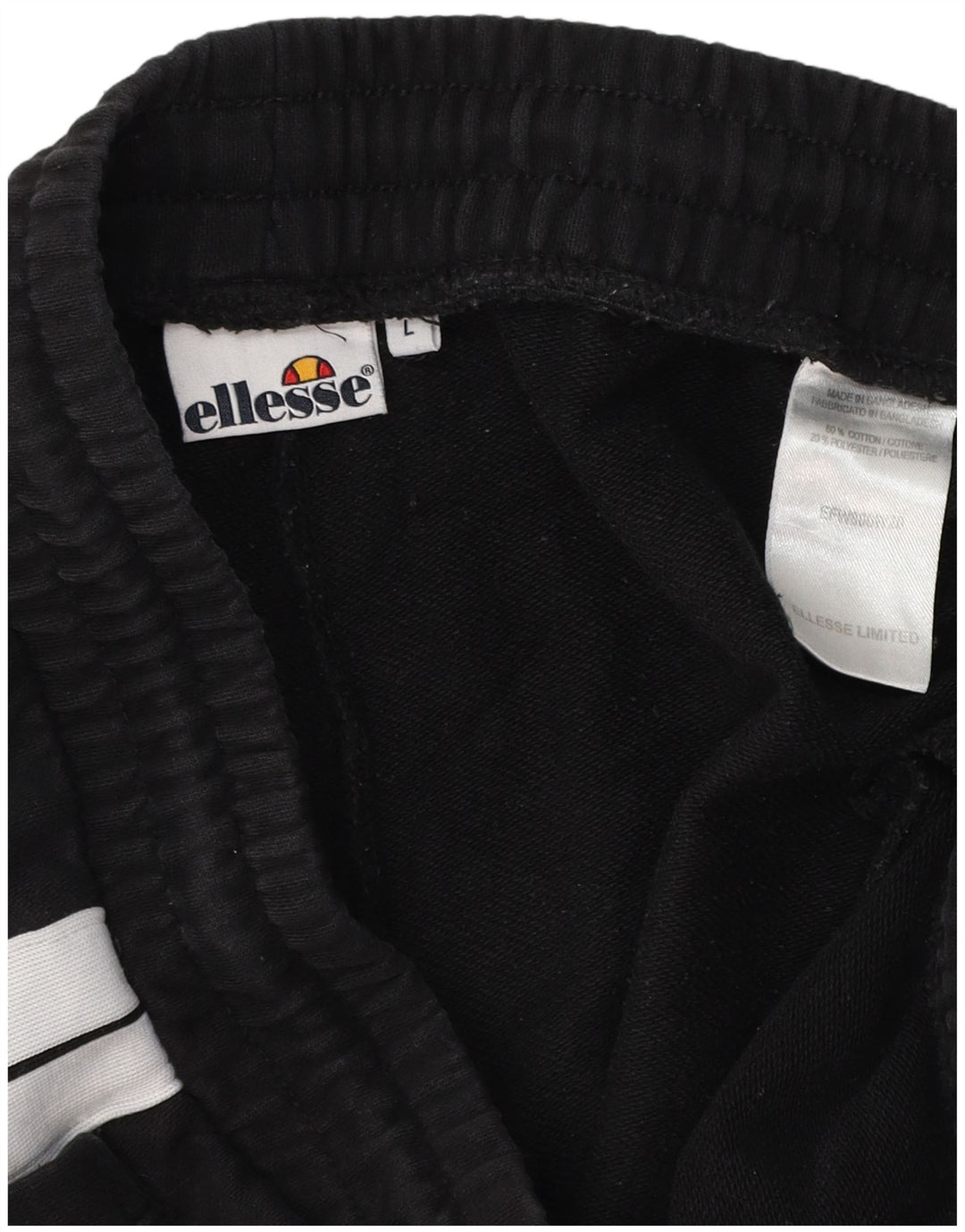 ELLESSE Pantaloni de trening pentru bărbați Pantaloni de jogging, mari, negru, color block, bumbac