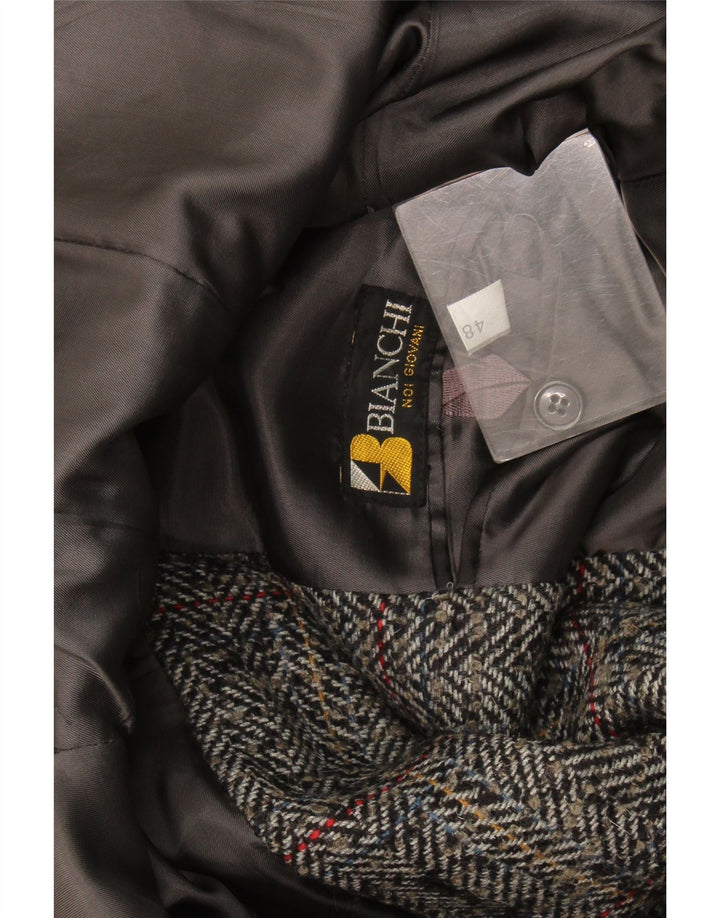 Jachetă pentru bărbați Bianchi Giovane cu 2 nasturi, blazer IT 48 Medium Grey Check