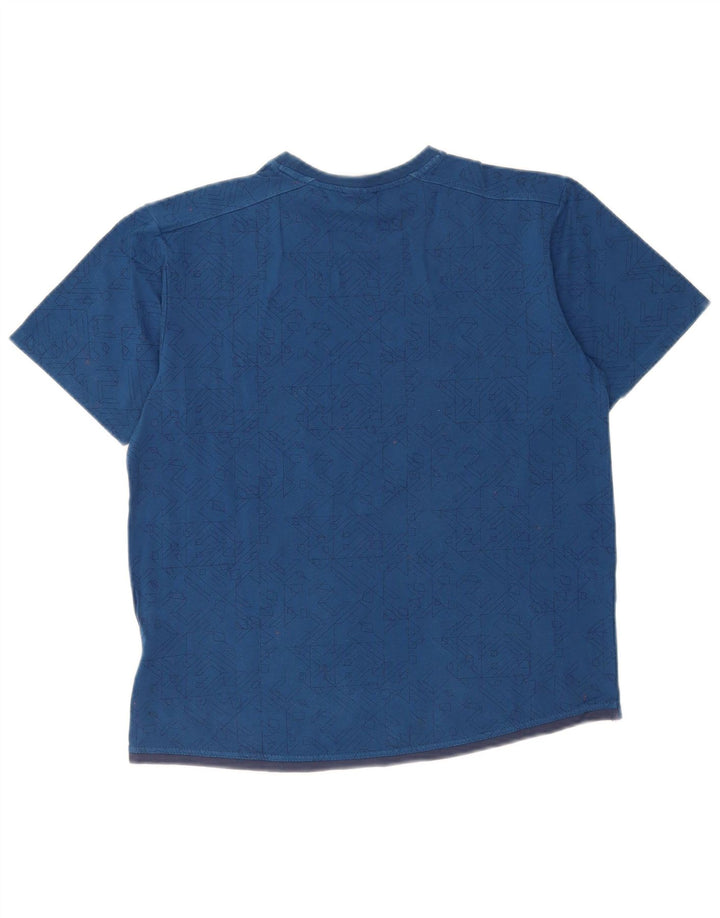 Tricou pentru bărbați Nike Air Graphic Top Medium Blue Geometric Bumbac