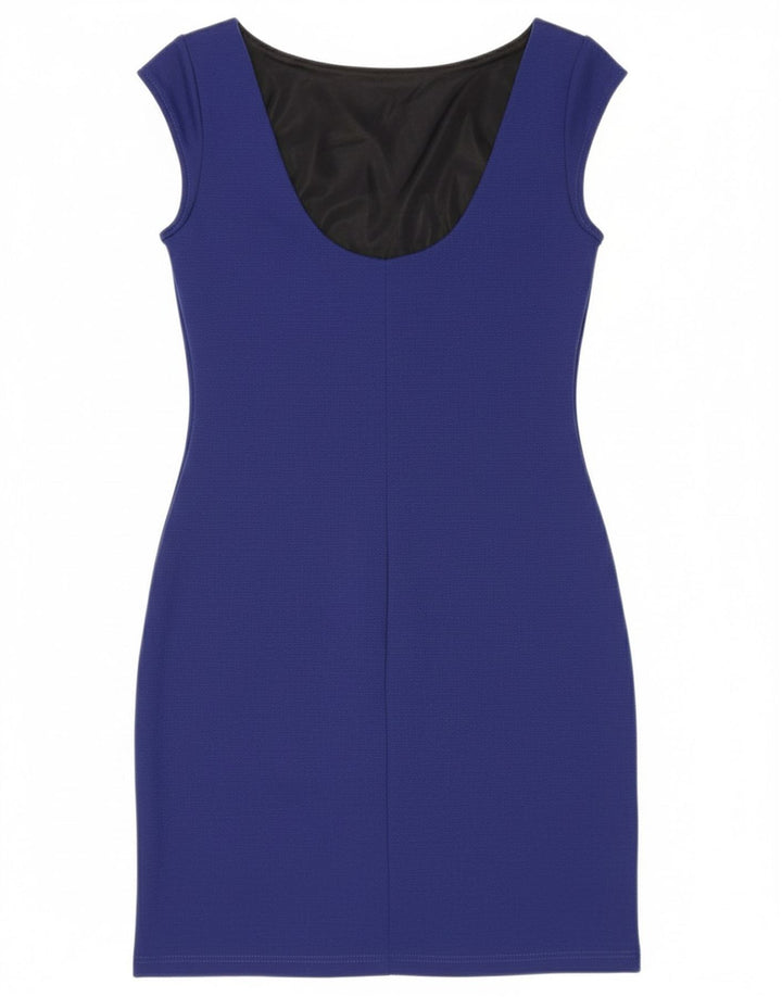 DESIGUAL Womens Sheath Dress UK 10 Small Blue Polyester Butterfly
