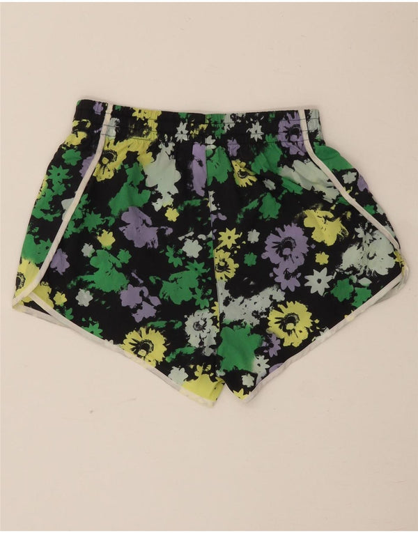 Pantaloni scurți sport cu talie înaltă Adidas pentru femei UK 8 mici, multicolore, florale