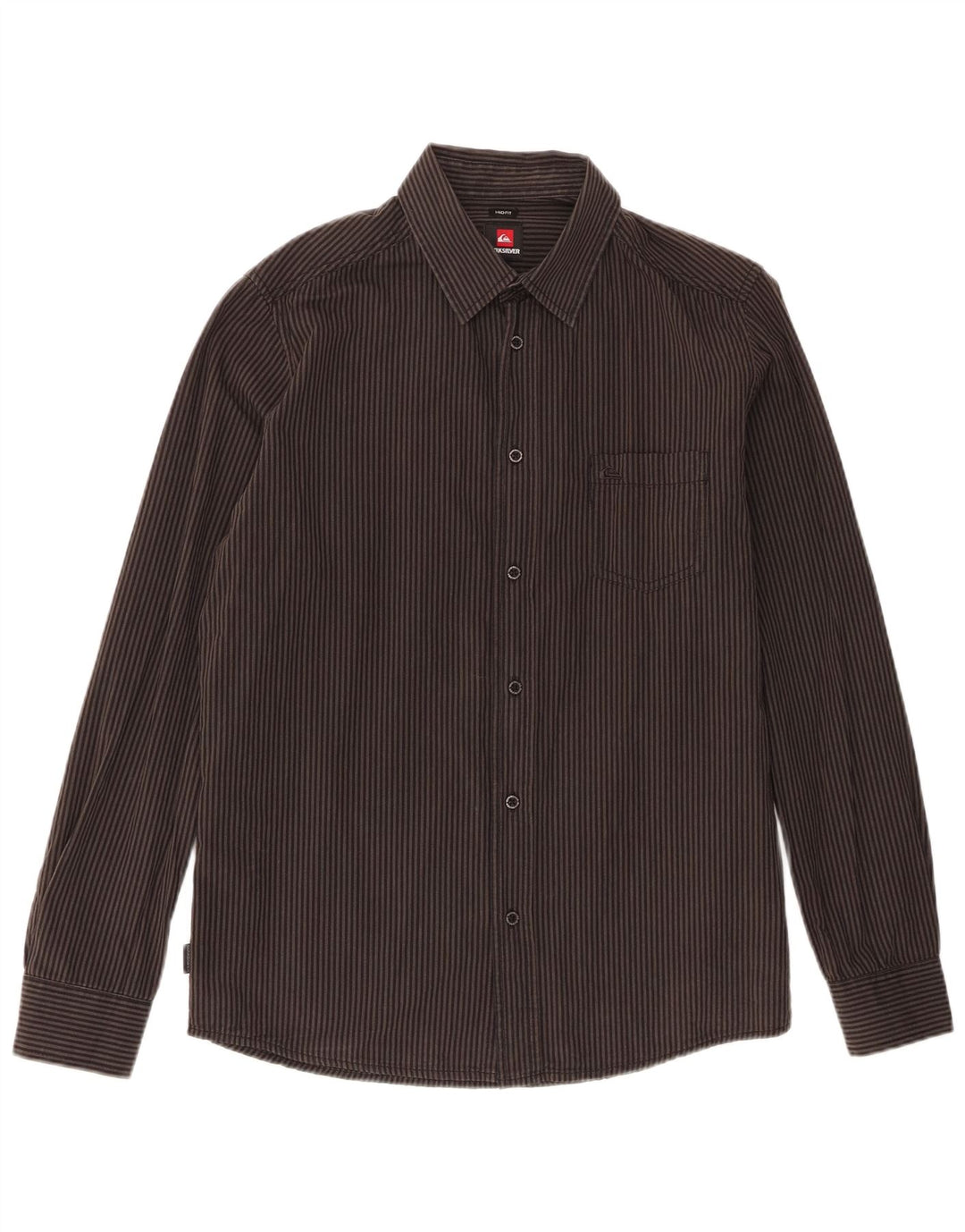 Cămașă pentru bărbați Quiksilver Mid Fit, bumbac cu dungi gri mici