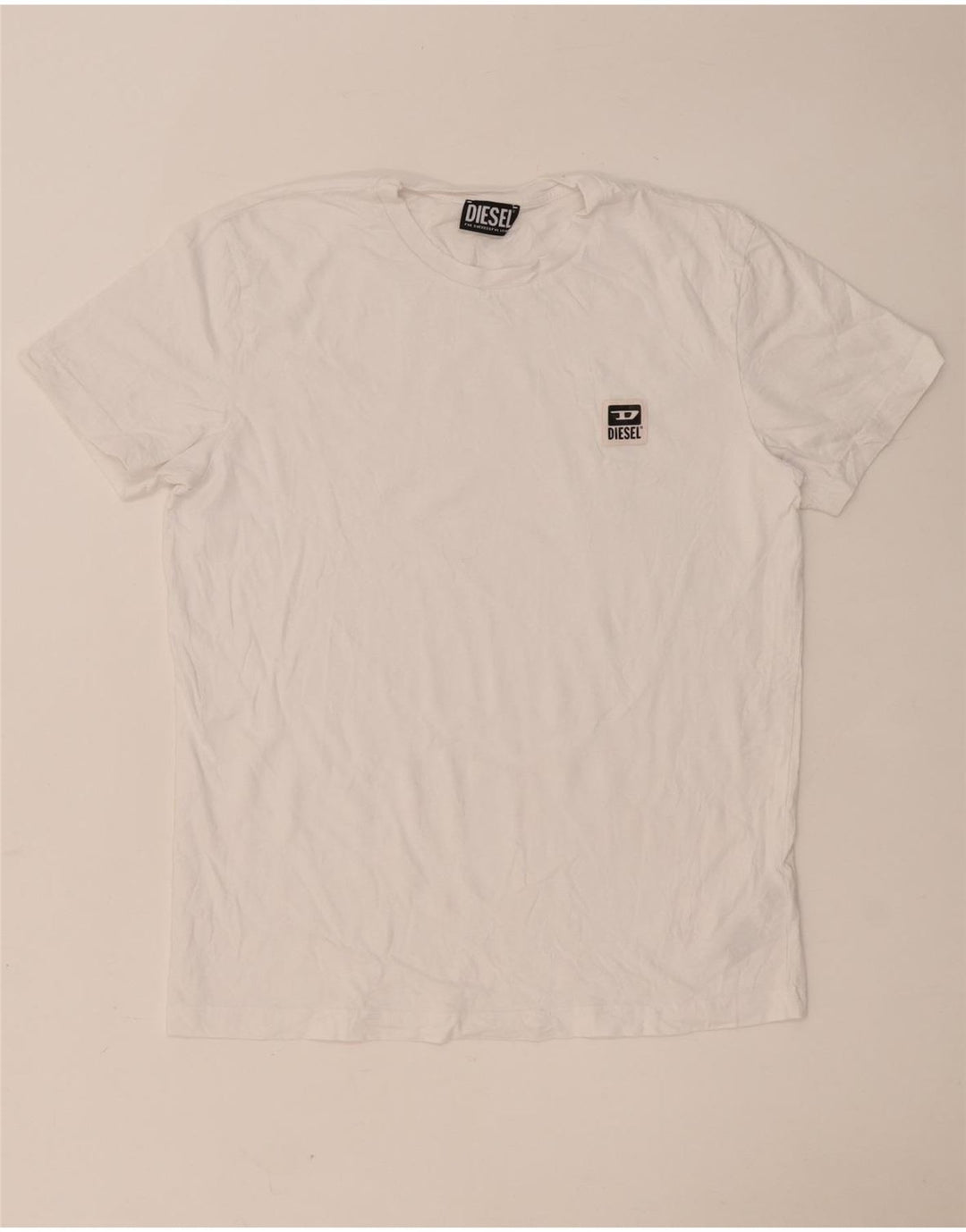 Tricou Diesel pentru bărbați Top mare din bumbac alb