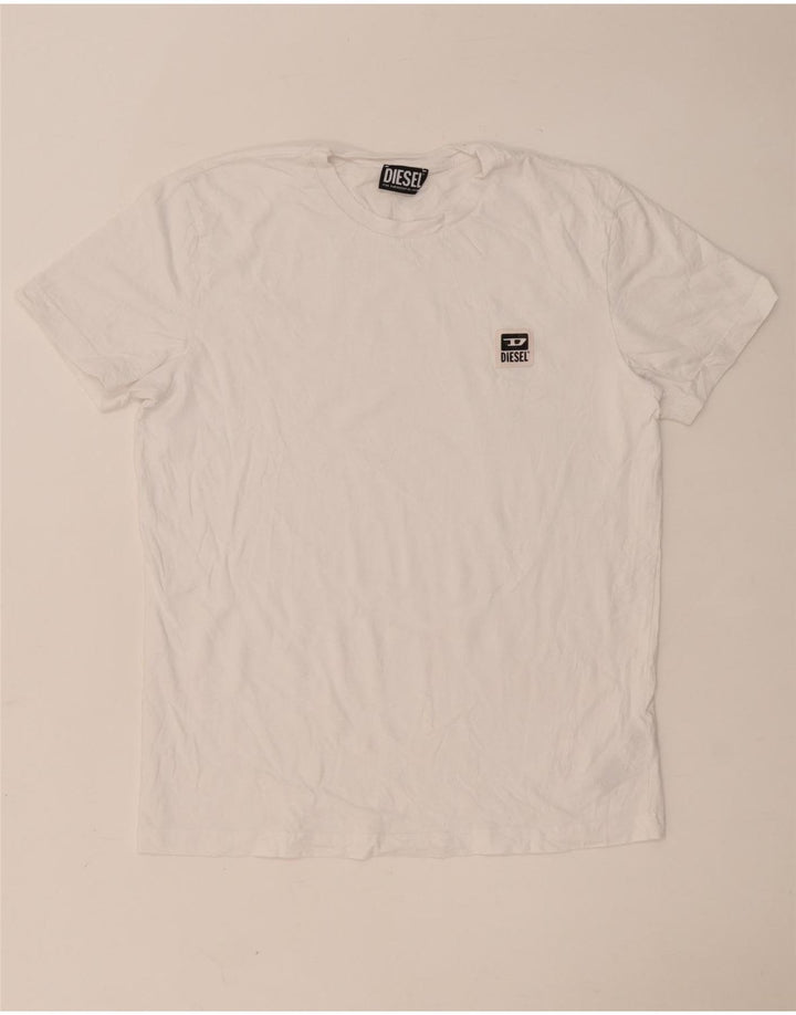 Tricou Diesel pentru bărbați Top mare din bumbac alb
