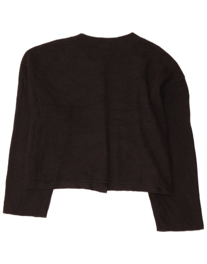 Pulover cardigan pentru femei Zara UK 18 XL Poliester negru