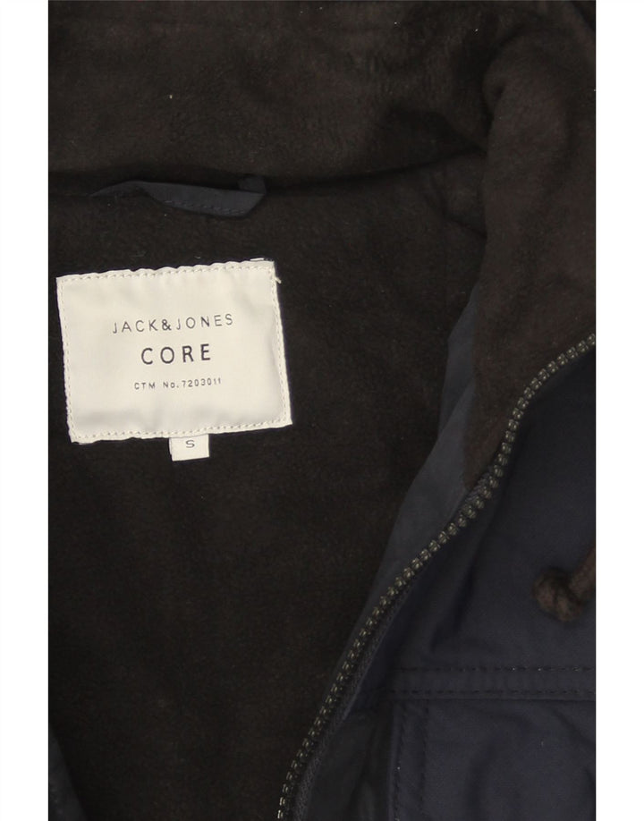 Jack & Jones Jachetă utilitare cu glugă pentru bărbați UK 36 Poliester bleumarin mic