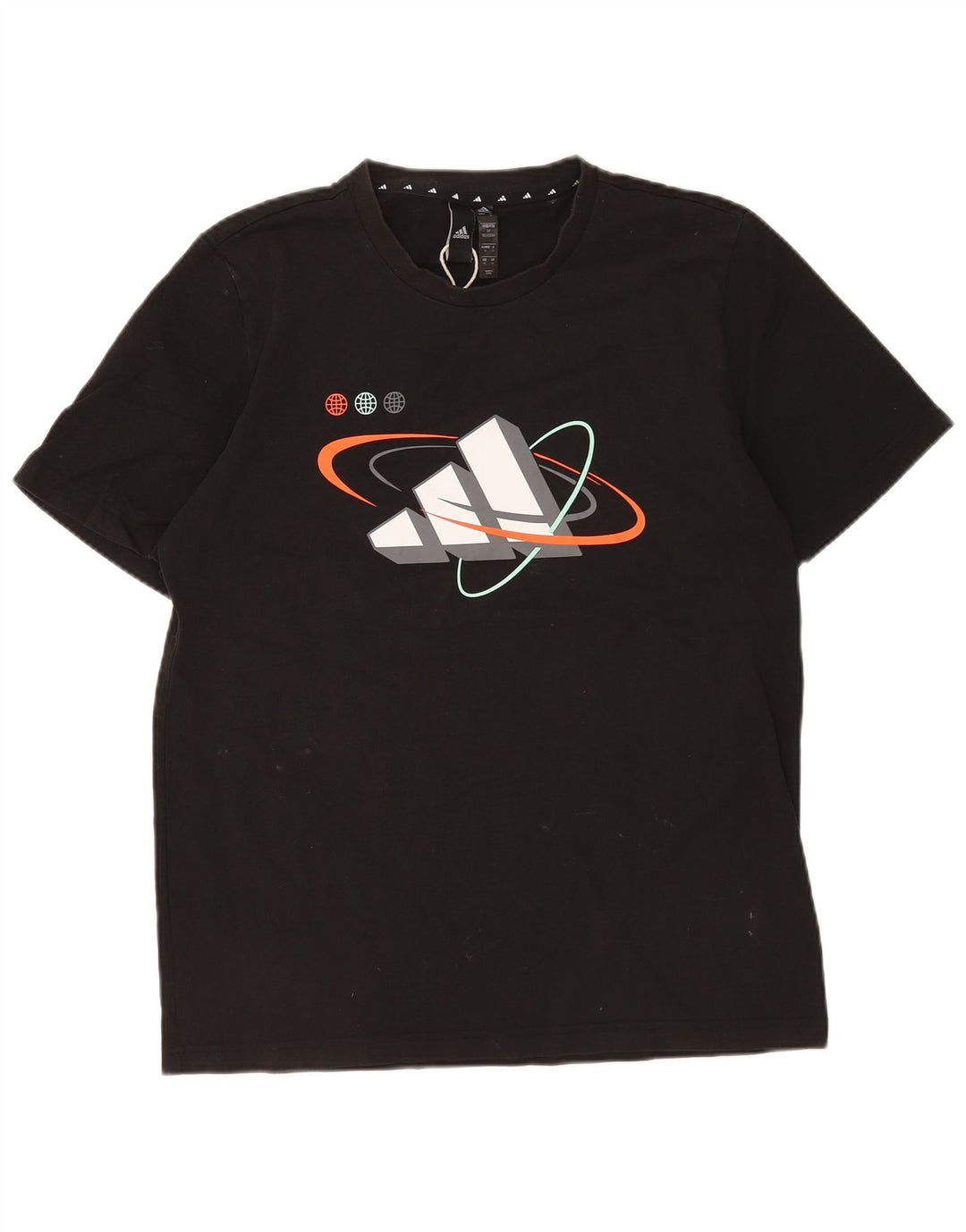 Tricou grafic Adidas pentru bărbați Top mediu negru bumbac