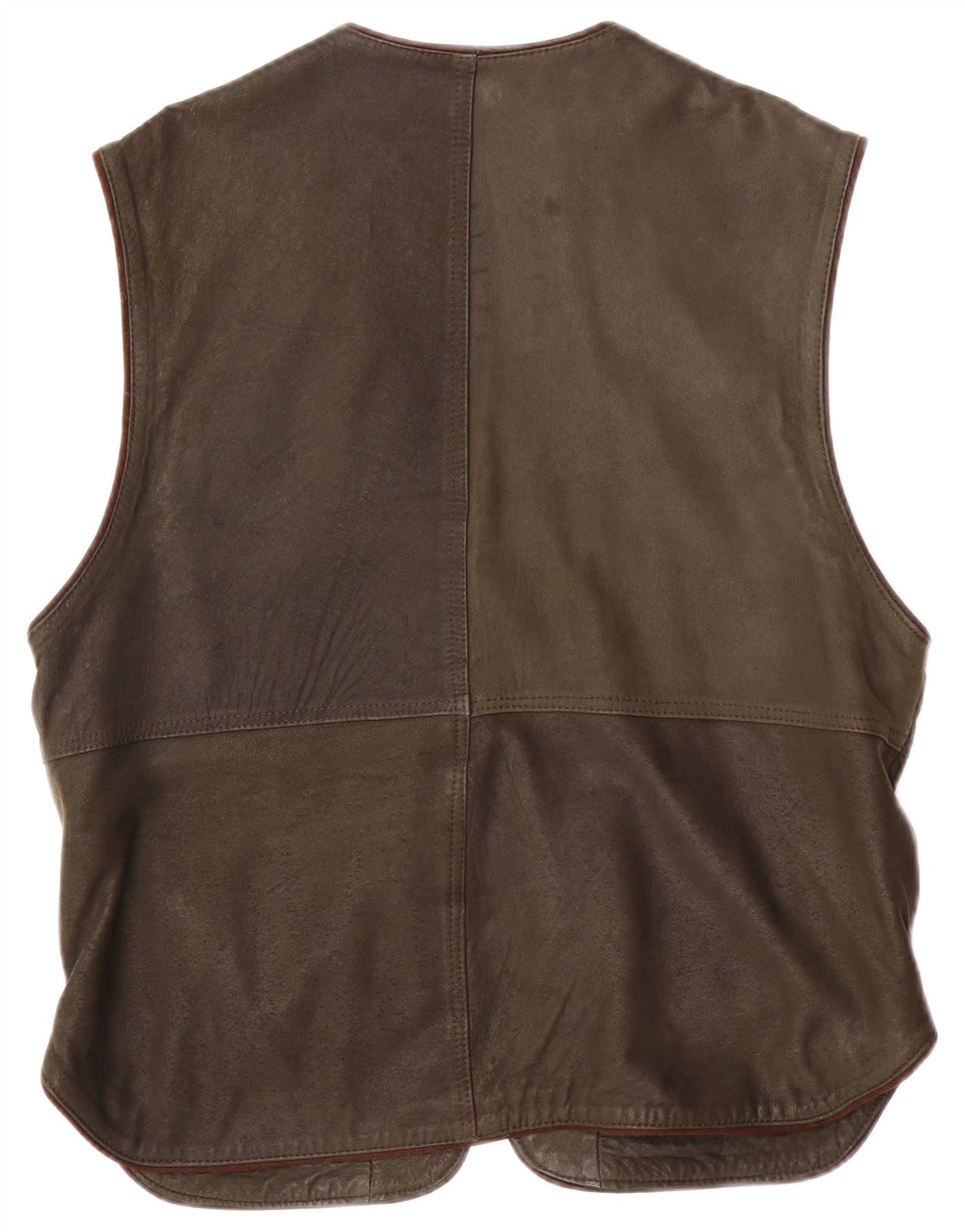 Gilet din piele vintage pentru bărbați IT 54 2XL kaki