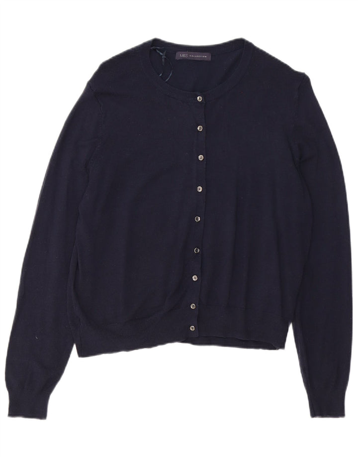 Pulover cardigan pentru femei Marks & Spencer UK 16 mare, viscoză bleumarin