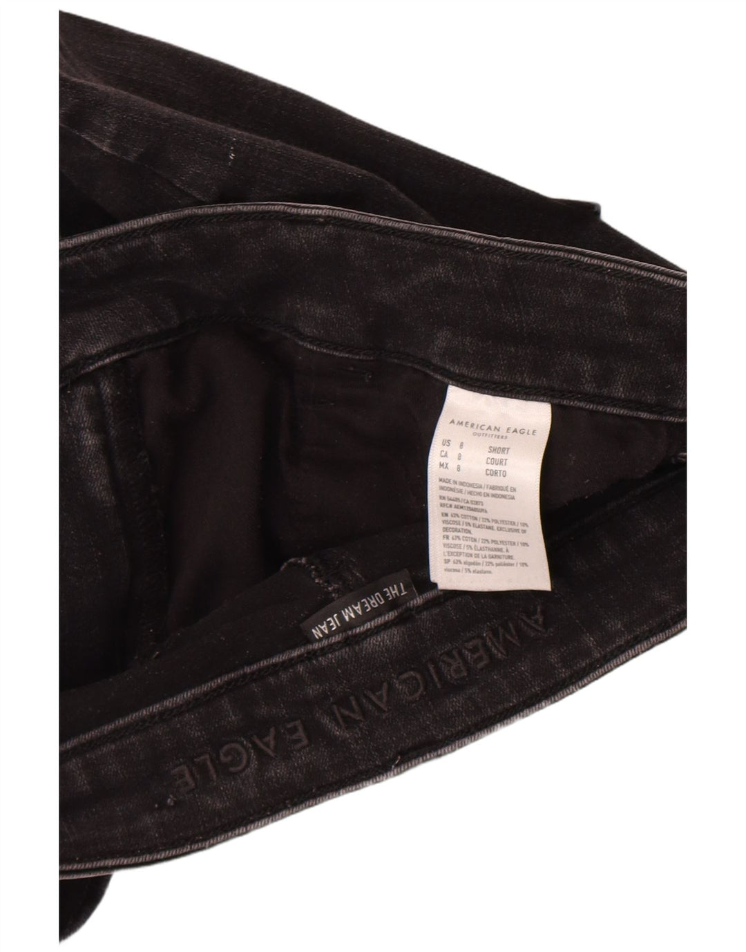 American Eagle blugi skinny pentru femei US 8 Medium W30 L26 bumbac negru