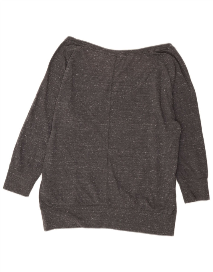 Pulover de hanorac grafic Nike pentru femei UK 14, bumbac cu pete gri mediu