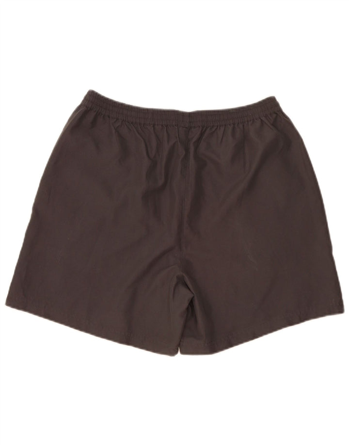 Pantaloni scurți de sport cu grafică Fila pentru bărbați, mari, gri, poliester color bloc
