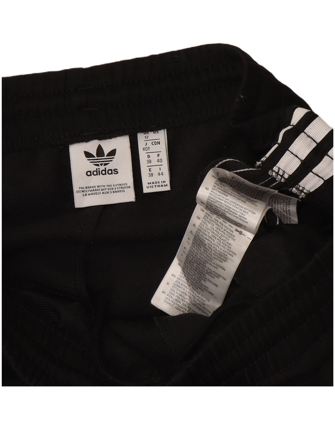 Pantaloni de trening Adidas pentru femei UK 12 Poliester mediu negru