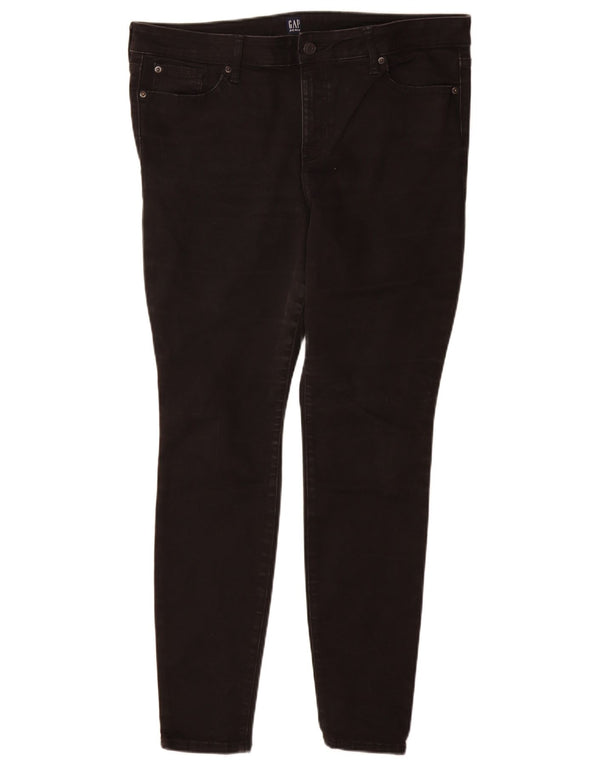 Blugi skinny pentru femei Gap cu ajustare normală cu jambiere W33 L29 negri
