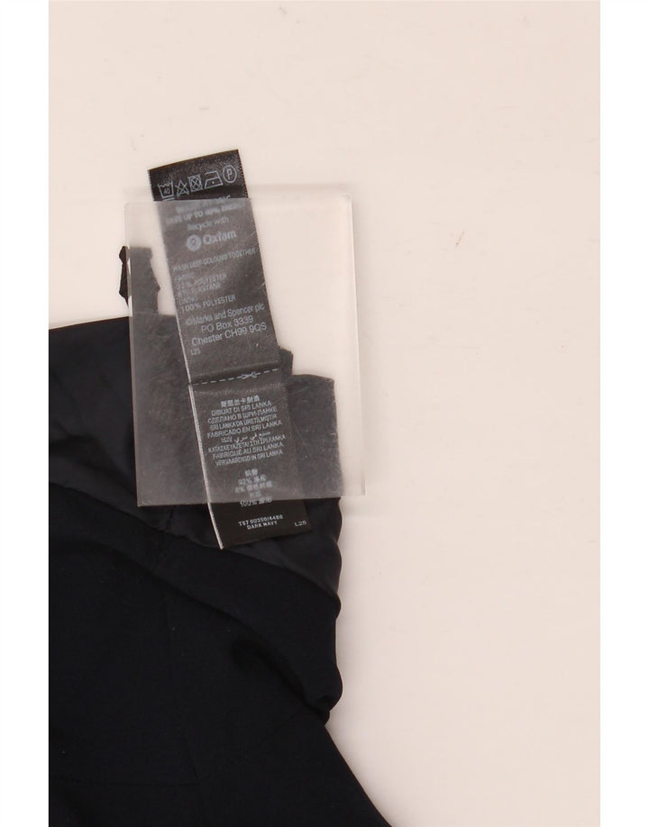 Fustă A-Line pentru femei Marks & Spencer UK 16 mare W36 poliester bleumarin