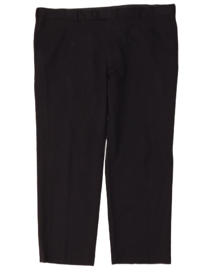 Pantaloni de costum obișnuiți, drepti, pentru bărbați, Marks & Spencer, L42 L29, bleumarin