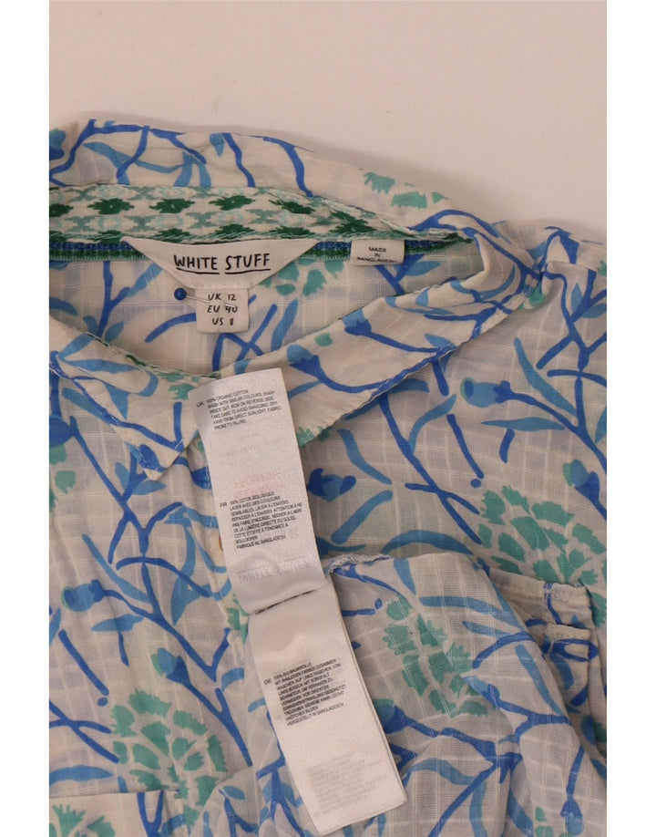 Cămașă cu mânecă scurtă pentru femei White Stuff UK 12 Medium Floral Bumbac