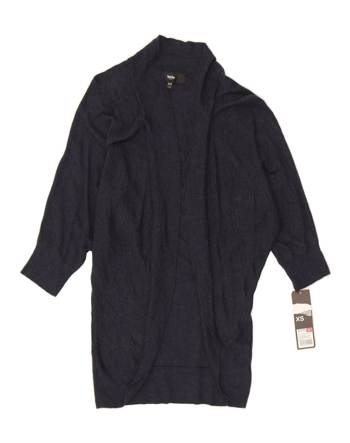 MOSSIMO Womens Open Cardigan Sweater UK 6 XS Navy Blue Nylon Vintage Mossimo and Second-Hand Mossimo from Messina Hembry 